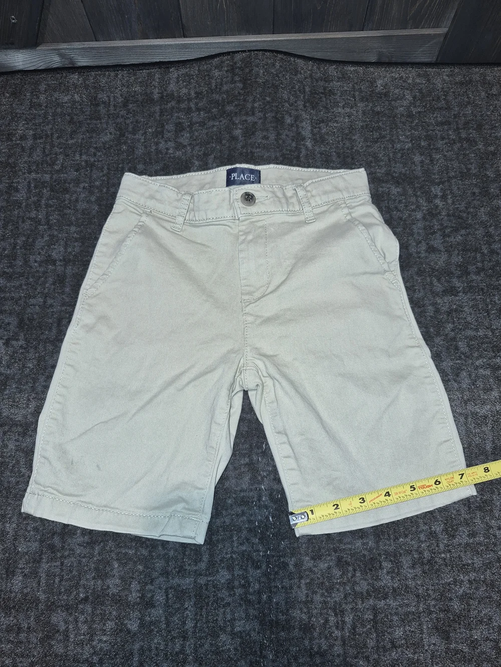 The Children's Place Beige Flat-Front Khaki Shorts Kids Size 7